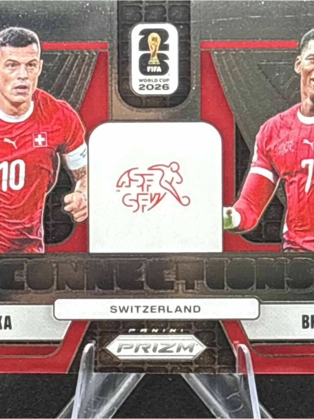 Panini Prizm Switzerland Connections Soccer Card - Granit Xhaka & Breel Embolo